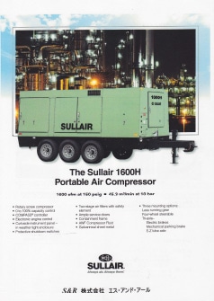 高圧コンプレッサ SULLAIR 1600H